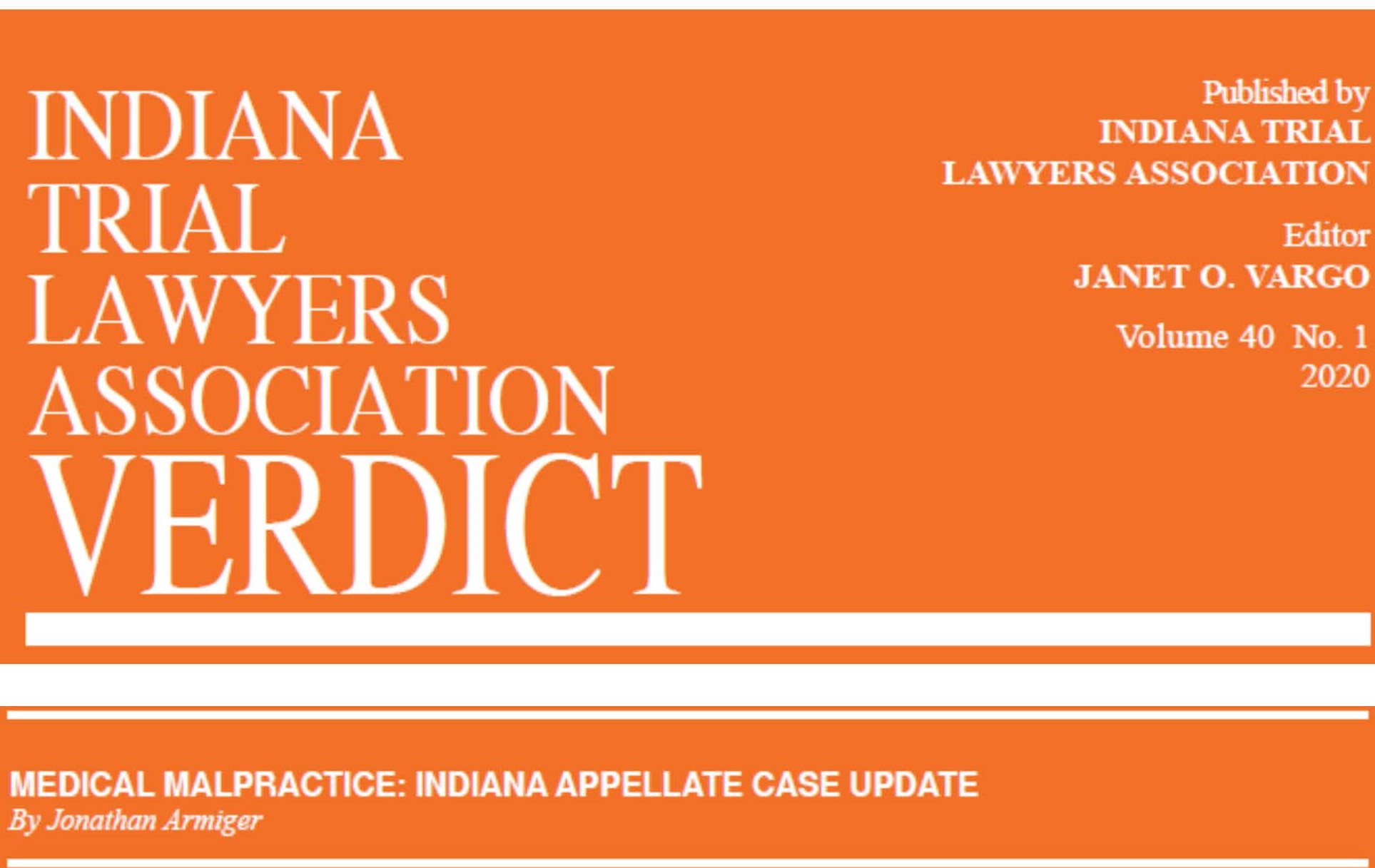 Indiana Trial Lawyers Association Publishes Attorney Jonathan Armiger's ...